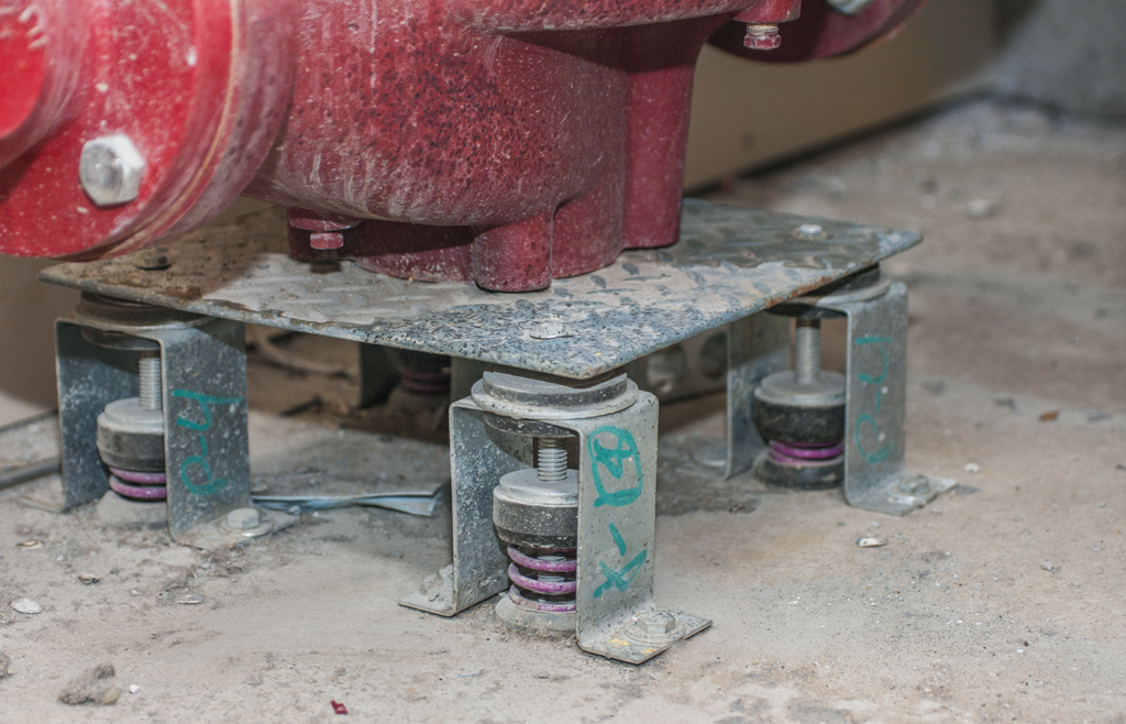photograph of vibration mounting brackets