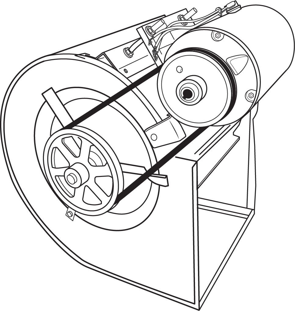 belt driven blower illustration