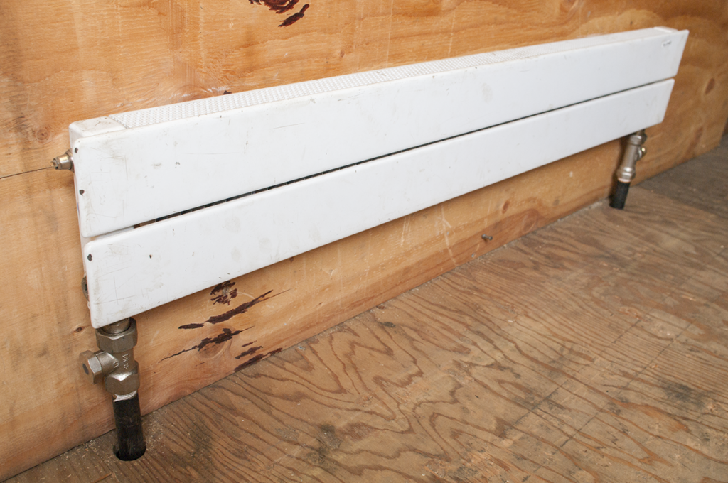 installed panel radiator photograph