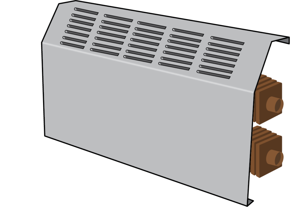wall mounted convector and finned tube illustration