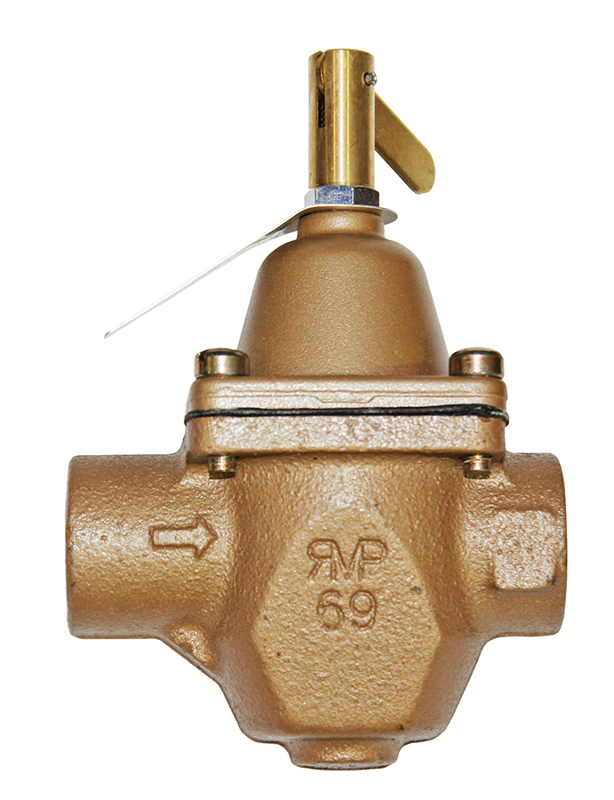 boiler feedwater valve photograph on white background